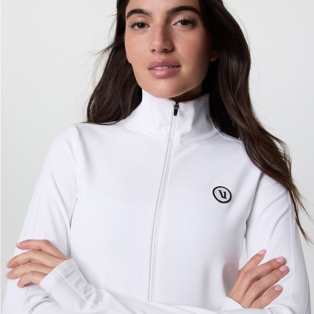NWT VUORI Chilled Out Track Full Zip Jacket White XS
